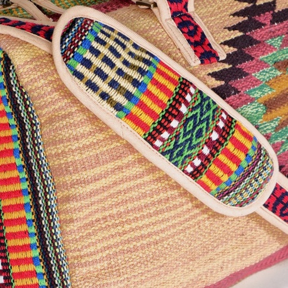 NWT Boho Aztec Print Weekender Travel Tote Bag - Picture 7 of 8